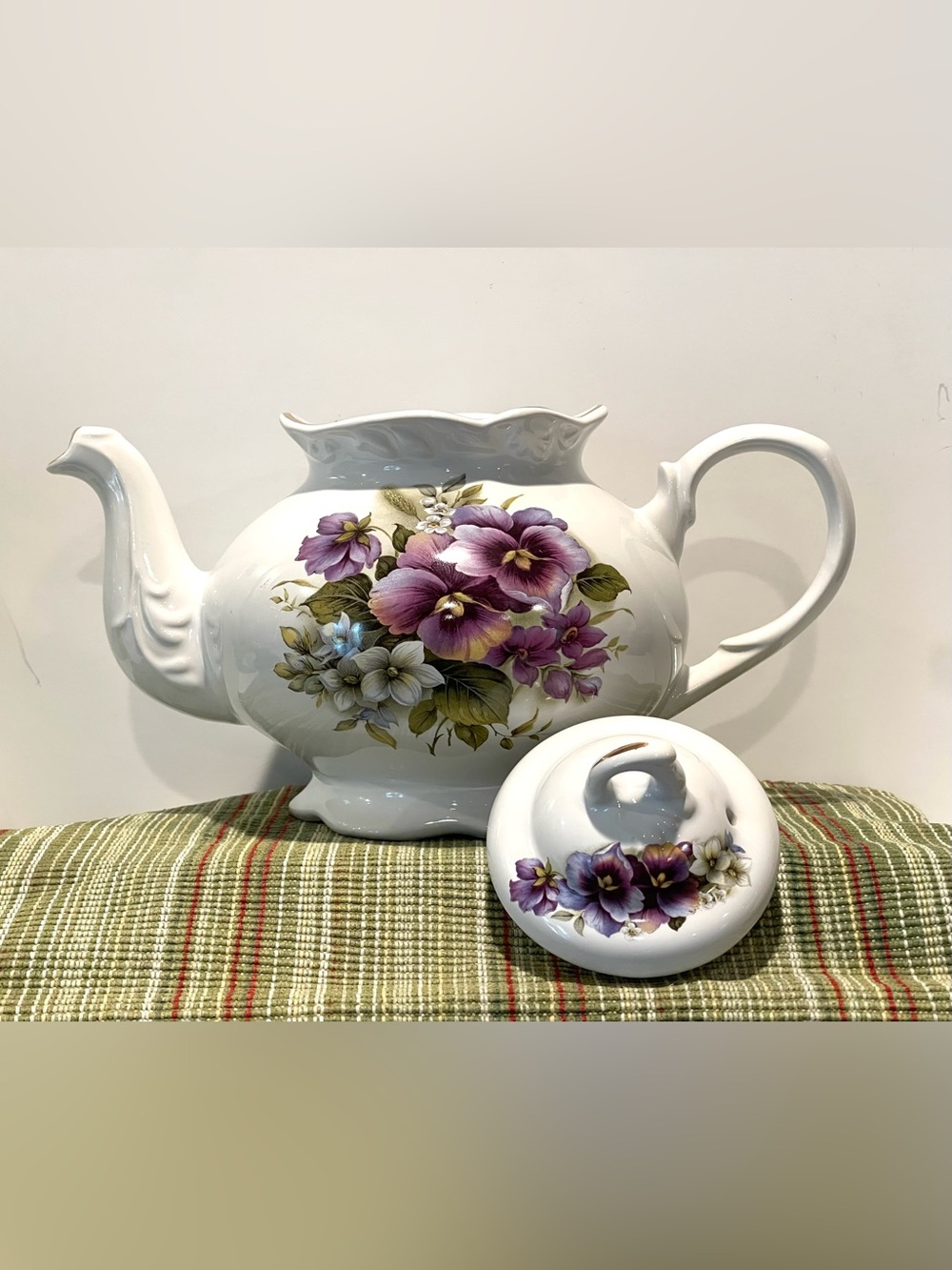 Arthur Woods & Son Floral Teapot #6496 Staffordshire, England